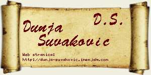 Dunja Šuvaković vizit kartica